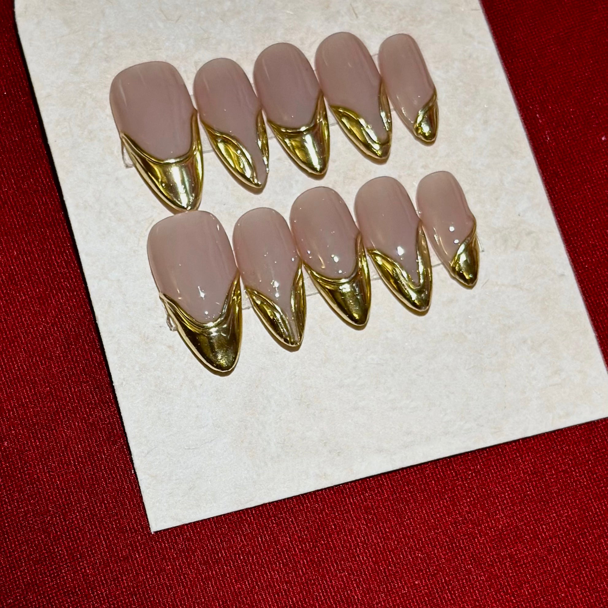Gold-Drip French Tips