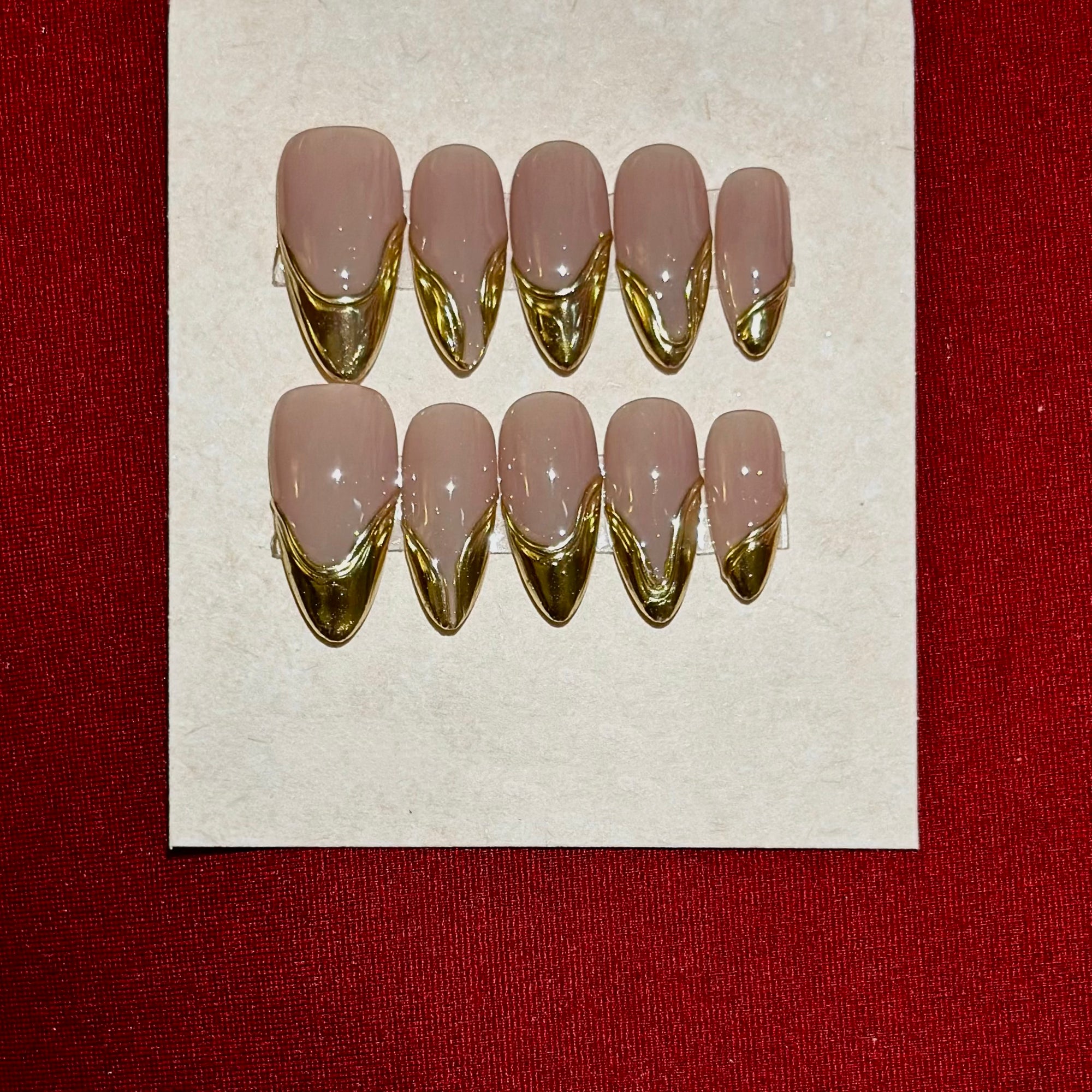 Gold-Drip French Tips